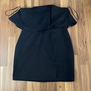Lulus Black strapless cocktail dress